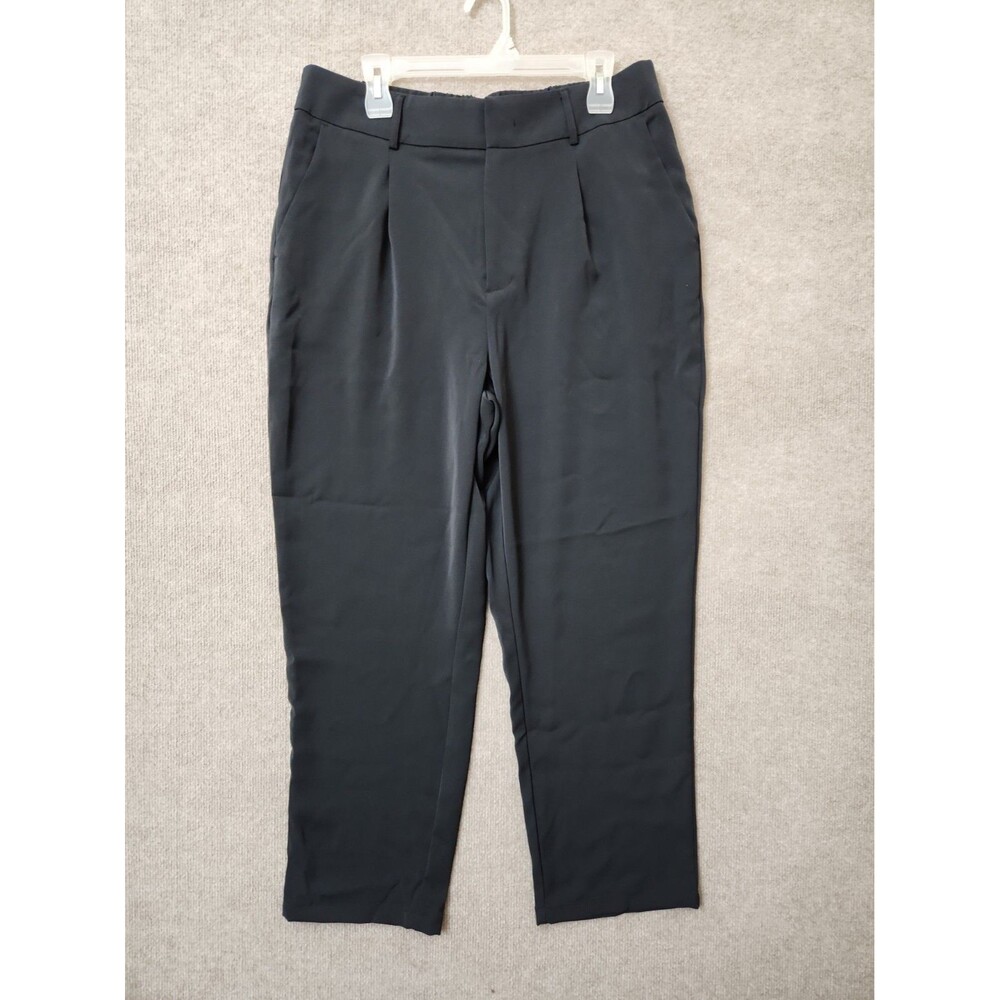 Halara Pleated Ankle Dress Pants Womens XL Black Pockets Lightweight NEW